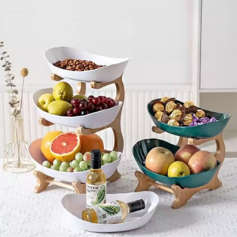 Fruteira de Mesa Cesta de Bambu Chique - Fruteira Decorativa