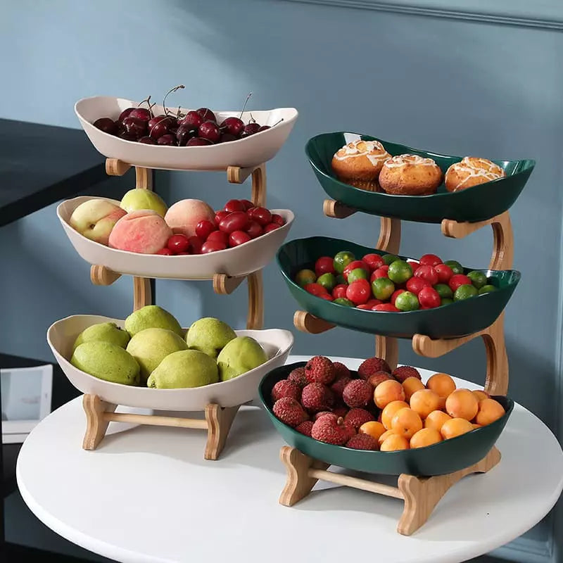 Fruteira de Mesa Cesta de Bambu Chique - Fruteira Decorativa