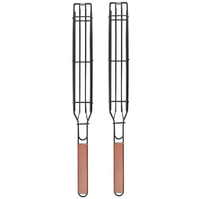 Cesta de Grelhar para Churrasco em Aço Inoxidável