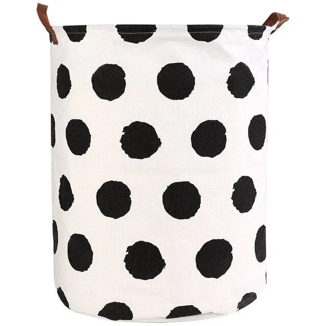 Cesto Organizador Dobrável com Alças de Couro para Armazenamento