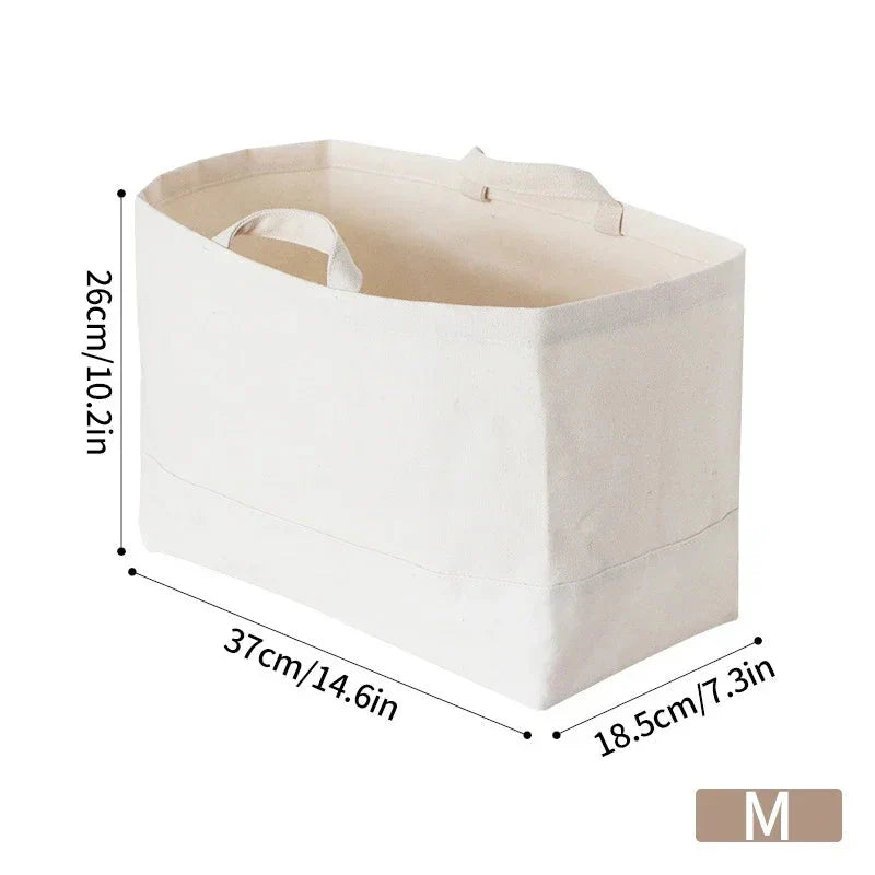 Cesto Organizador de Couro com Alças para Armazenamento