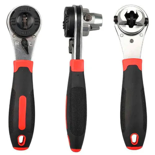 Chave de Catraca Ajustável Multifuncional com Empunhadura Antiderrapante