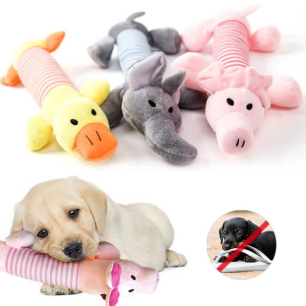 Combo de 3 Brinquedos de Pelúcia para Cães e Gatos