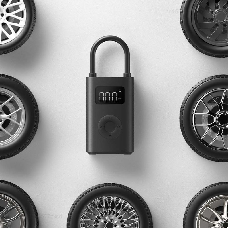 Mini Compressor de Ar Elétrico Portátil Xiaomi Encher e Calibrar Pneu