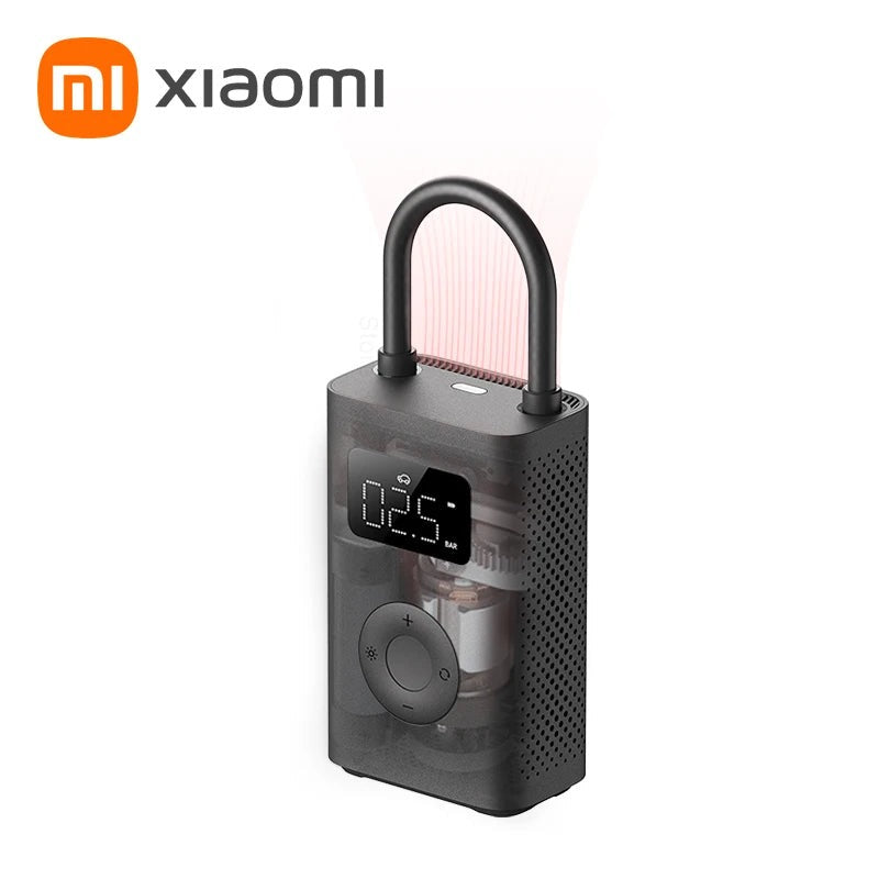 Mini Compressor de Ar Elétrico Portátil Xiaomi Encher e Calibrar Pneu