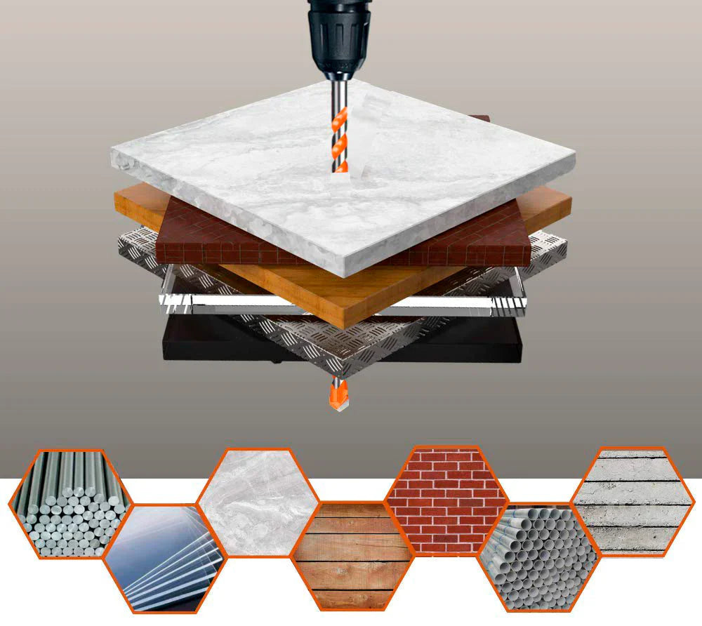 Conjunto Completo de Brocas Diamantadas Super Drill para Perfuração Eficiente