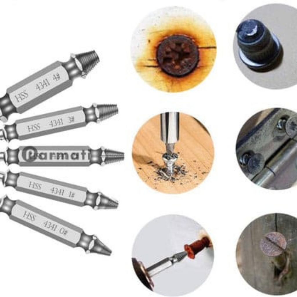 Conjunto de 5 Brocas Extratoras de Parafuso Ultra Resistente