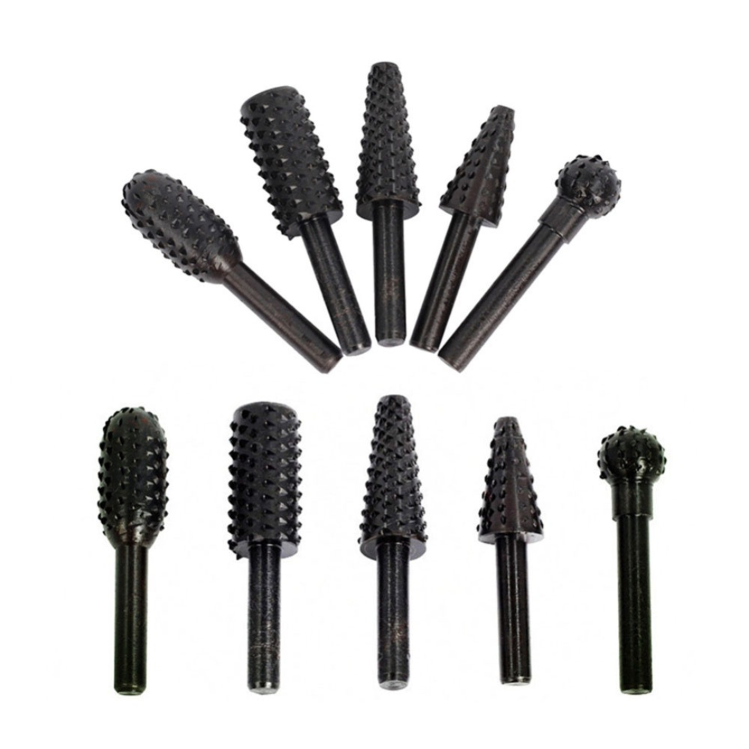 Conjunto de 5 Brocas Rotativas para Perfuração e Acabamento