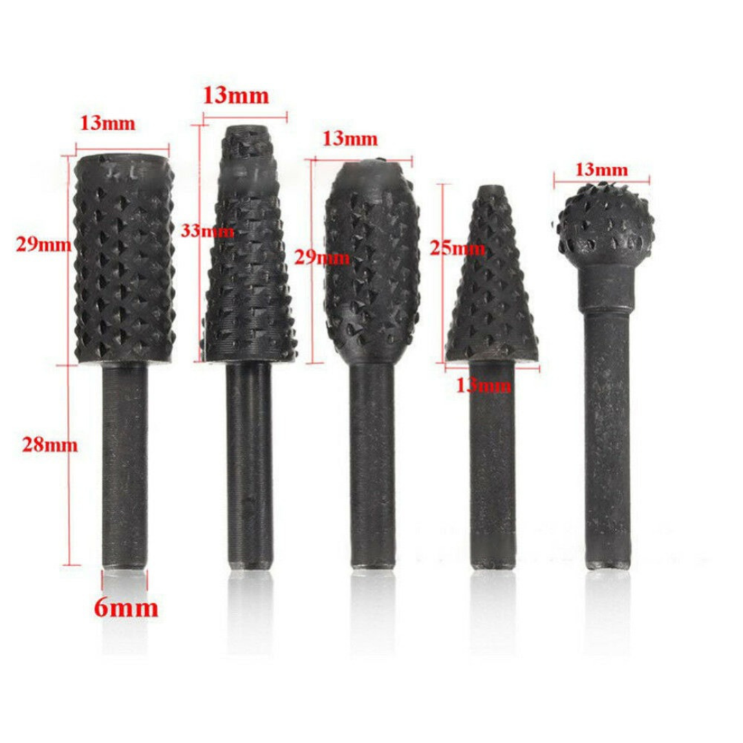 Conjunto de 5 Brocas Rotativas para Perfuração e Acabamento
