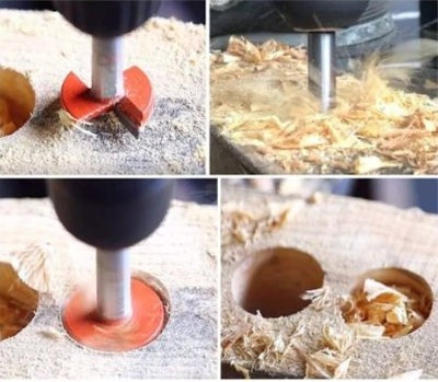 Conjunto de 5 Brocas de Aço para Perfuração em Madeira - Ferramentas de Madeira