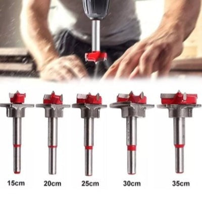 Conjunto de 5 Brocas de Aço para Perfuração em Madeira - Ferramentas de Madeira