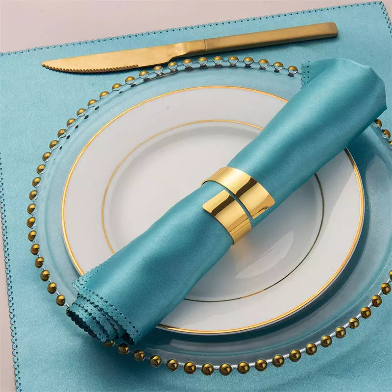 Conjunto de 6 Anéis de Guardanapos de Tecido Espiral - Decoração de Mesa Elegante