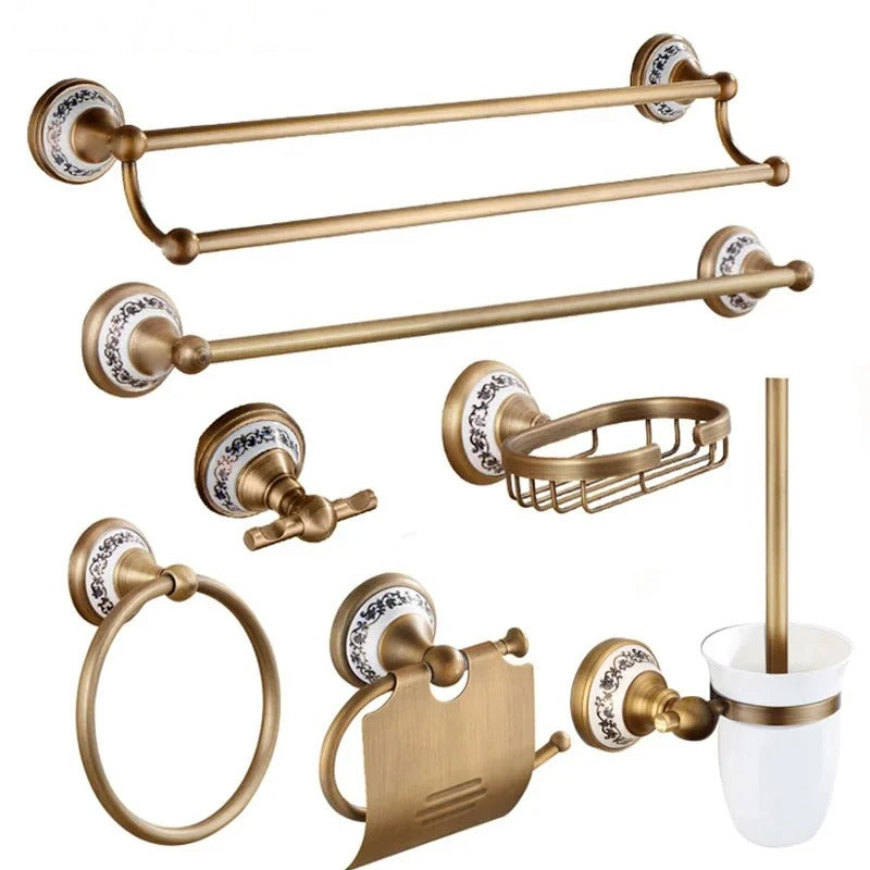 Conjunto de Acessórios de Banheiro Vintage - Decoração Clássica e Elegante