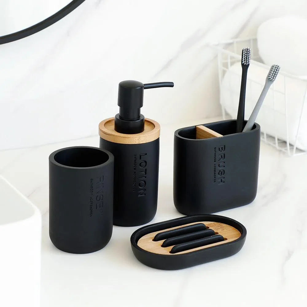 Conjunto de Acessórios para Banheiro - Conjunto Completo para Decoração de Banheiro