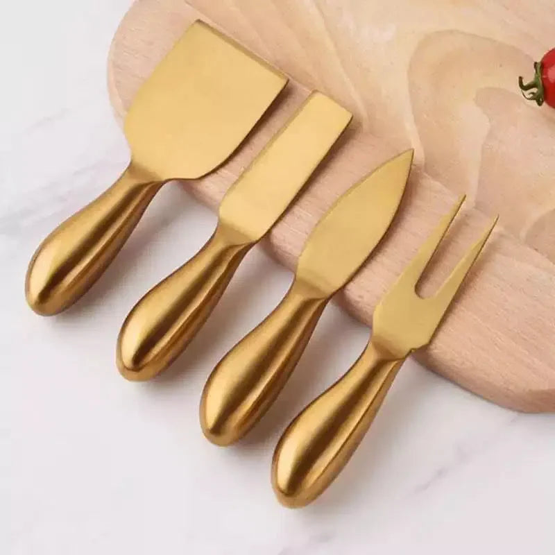 Conjunto de Cortadores de Queijo - 4 Peças de Aço Inoxidável
