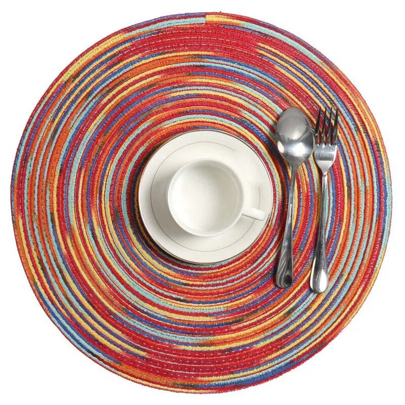 Conjunto de Jogos Americanos Coloridos - 6 Peças para Mesa