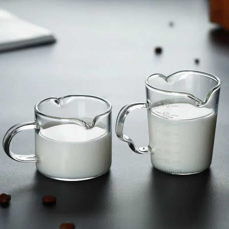 Conjunto de Mini Jarras de Vidro 70ml para Servir Leite, Café, Creme e Molhos - 2 Peças