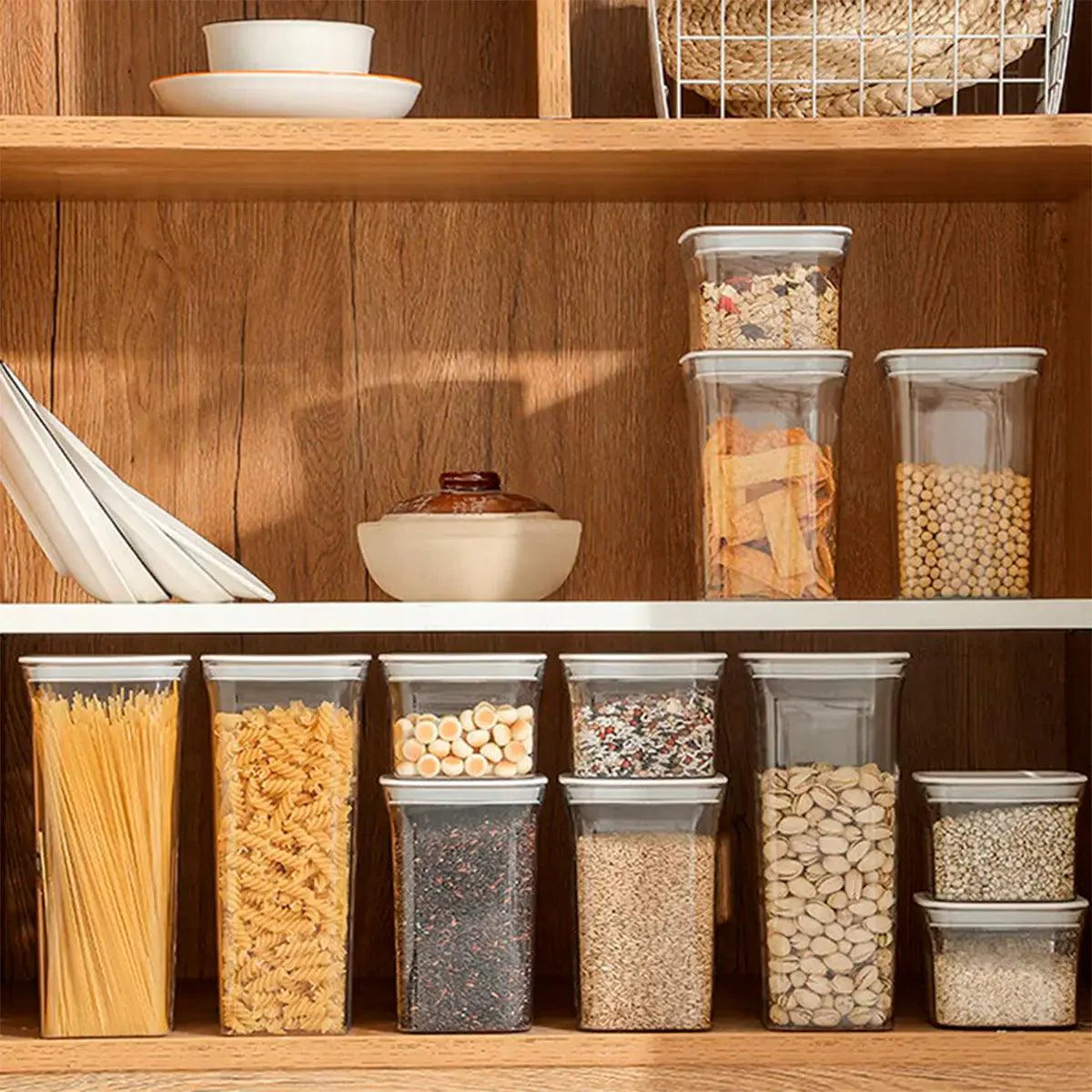 Conjunto de Potes Herméticos 4 Peças para Armazenamento de Alimentos