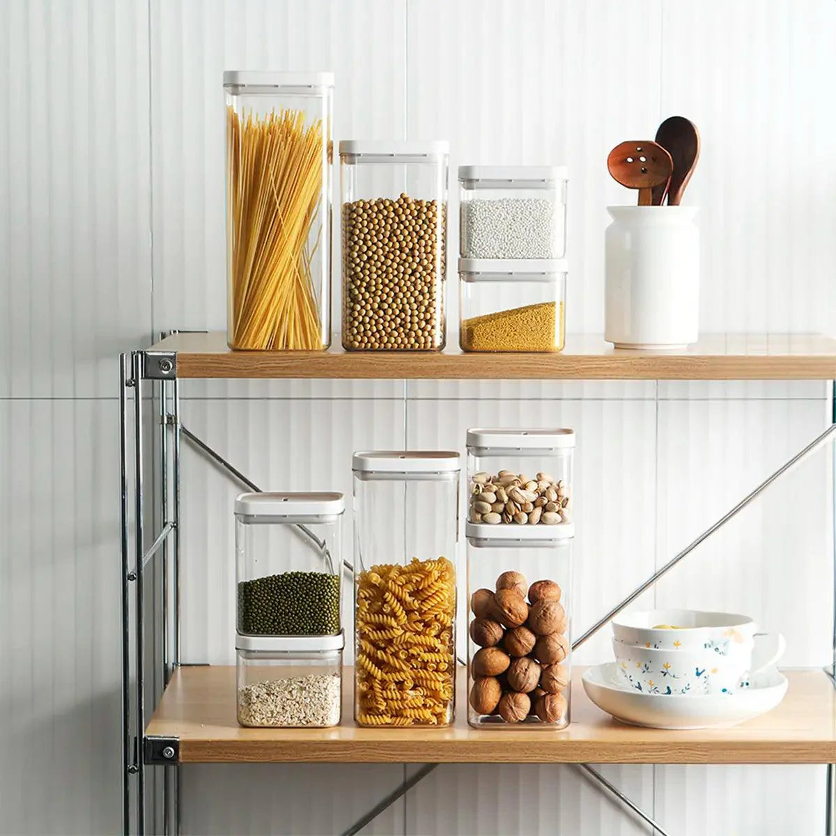 Conjunto de Potes Herméticos 4 Peças para Armazenamento de Alimentos