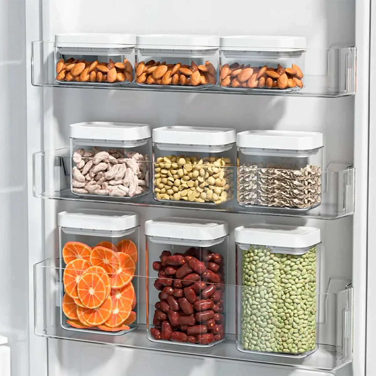 Conjunto de Potes Herméticos 4 Peças para Armazenamento de Alimentos