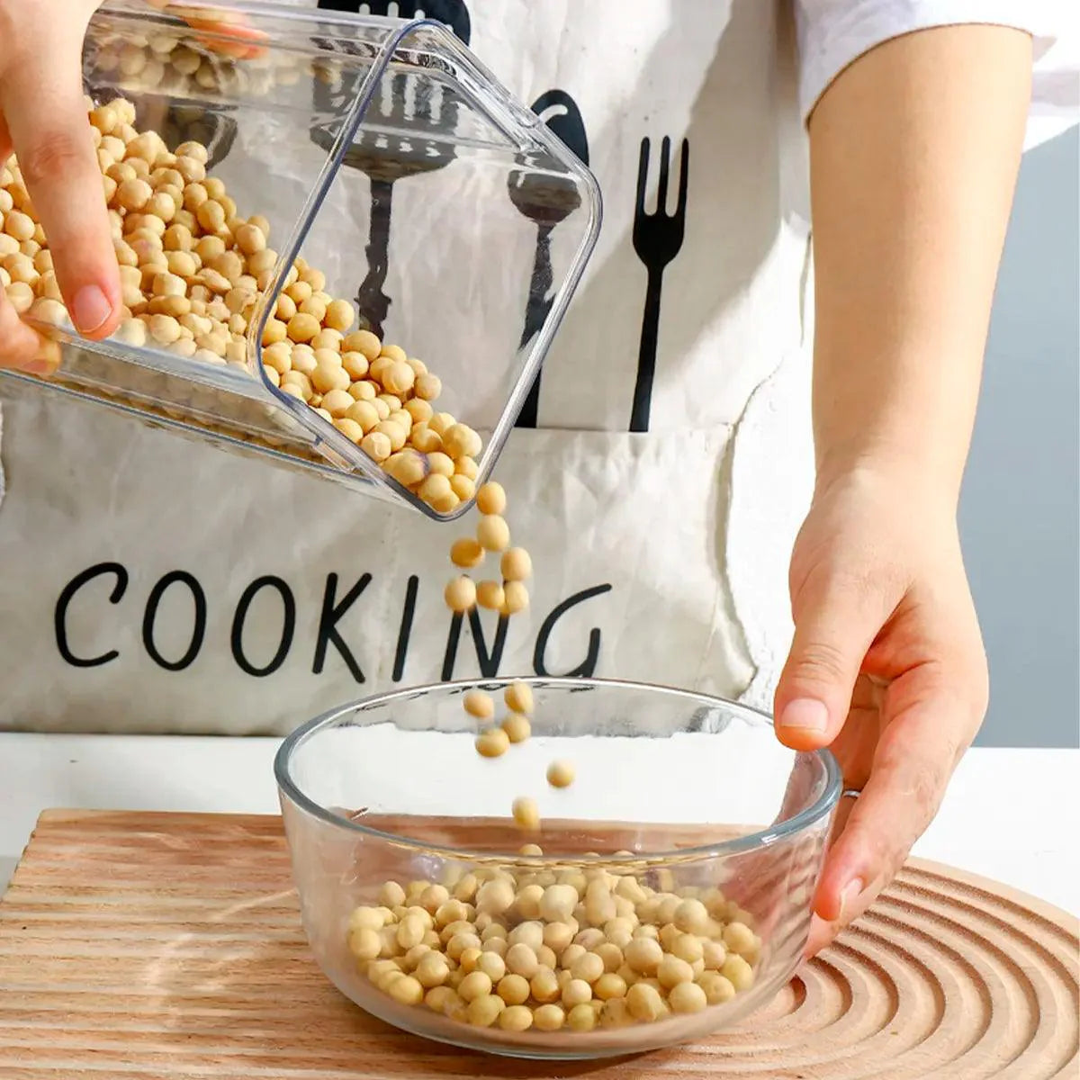 Conjunto de Potes Herméticos 4 Peças para Armazenamento de Alimentos