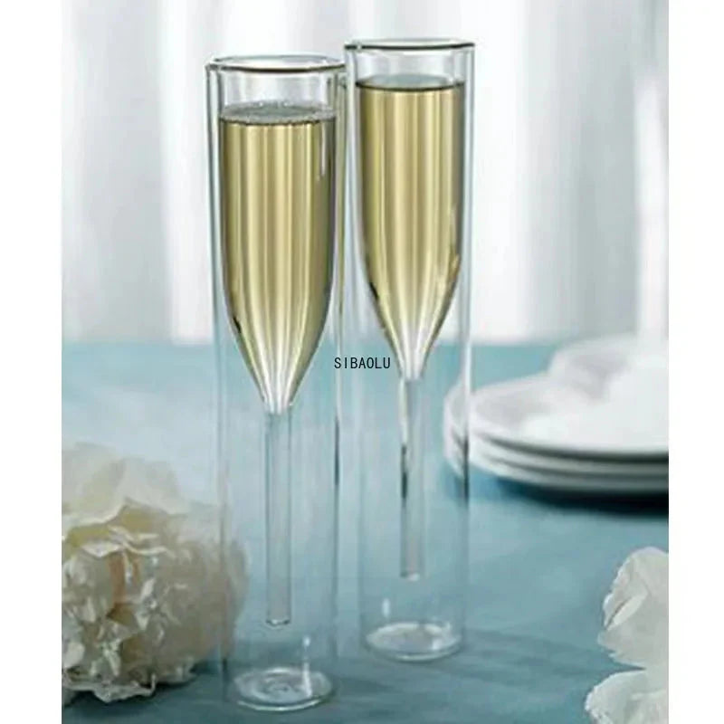 Conjunto de Taças de Vidro Duplo - 2 Peças para Bebidas