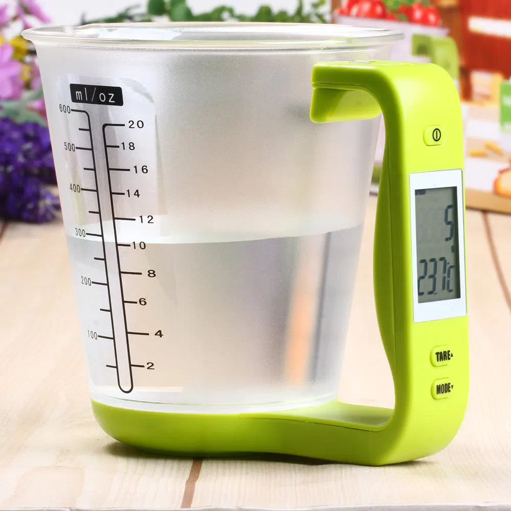 Copo Medidor com Balança Digital Integrada para Cozinha