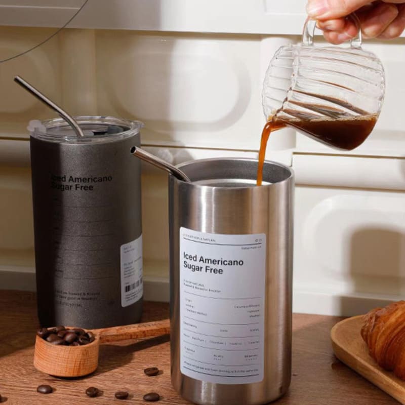 Copo Térmico Inox para Café com Tampa Hermética - Manutenção de Temperatura