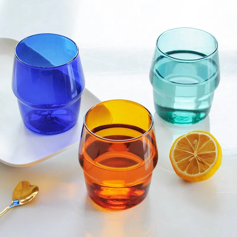 Copo de Vidro Minimalista 300 ml - Coleção Arco-Íris