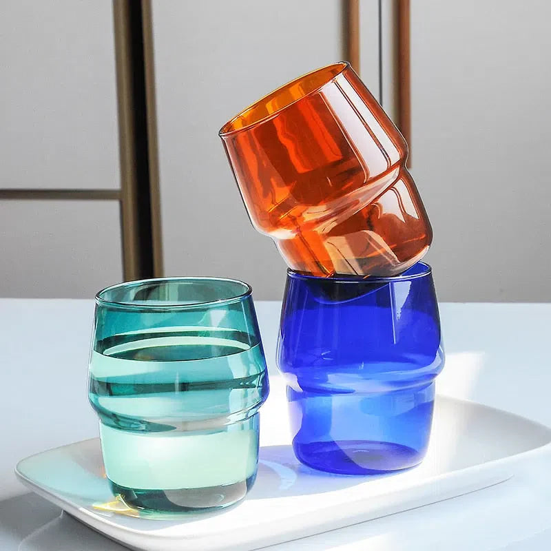 Copo de Vidro Minimalista 300 ml - Coleção Arco-Íris