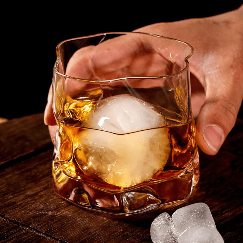 Copo de Whisky de Cristal Irregular para Bar em Casa