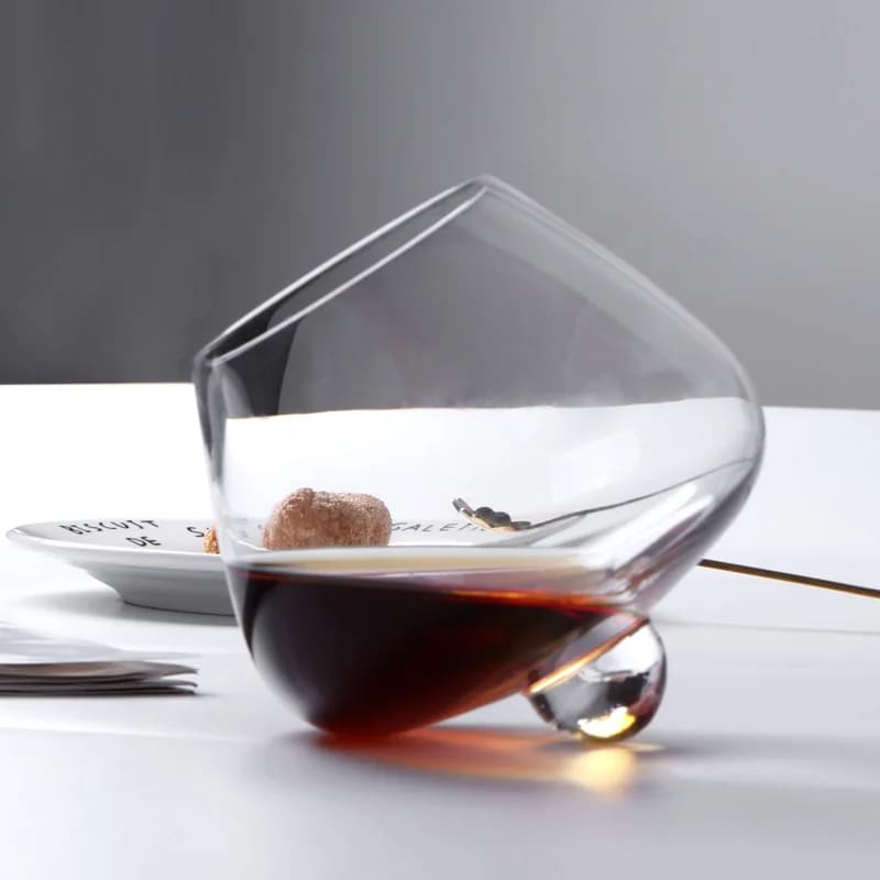 Copo de Whisky em Cristal com Barriga Rotativa para Bar em Casa