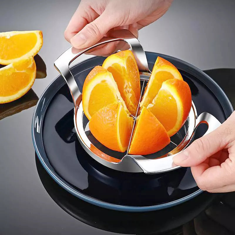 Cortador de Frutas em Fatias Inox - Utensílio de Cozinha para Fatiar Frutas