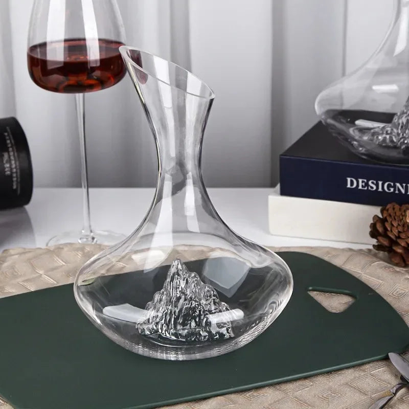 Decanter de Vinho e Whisky em Vidro Iceberg para Home Bar