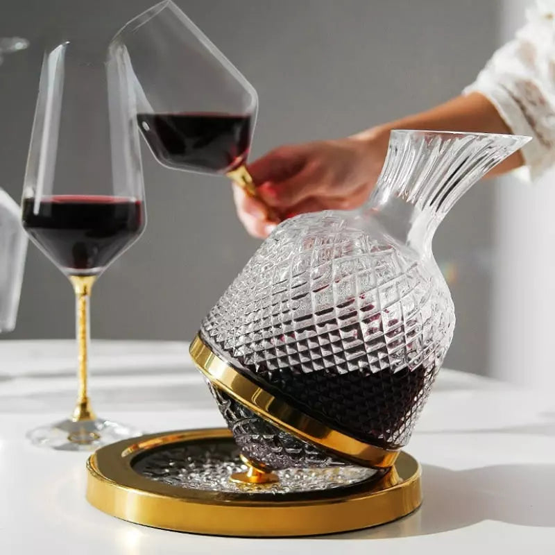 Decanter de Vinho em Cristal de Vidro - Recipiente para Decantação de Bebidas