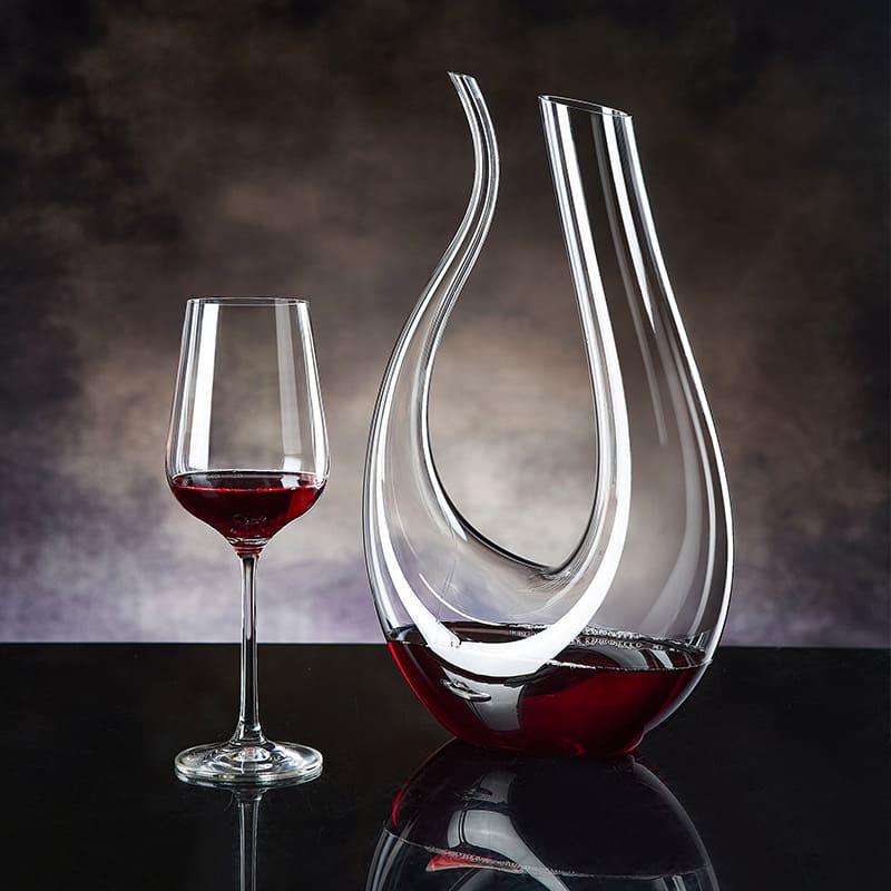 Decanter de Vinho em Vidro com Design de Cisne - Decantador Elegante para Apreciadores de Vinho
