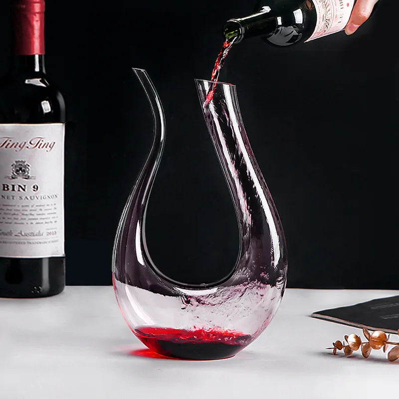 Decanter de Vinho em Vidro com Design de Cisne - Decantador Elegante para Apreciadores de Vinho