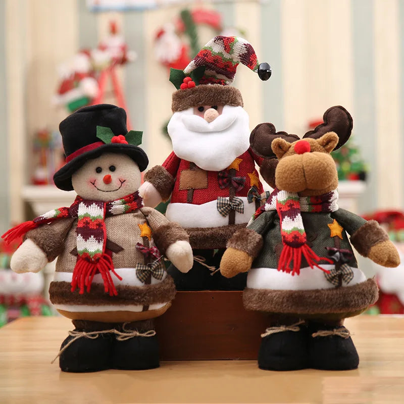 Decoração Natalina: Boneco Papai Noel com Elfos - Enfeites Festivos para sua Casa