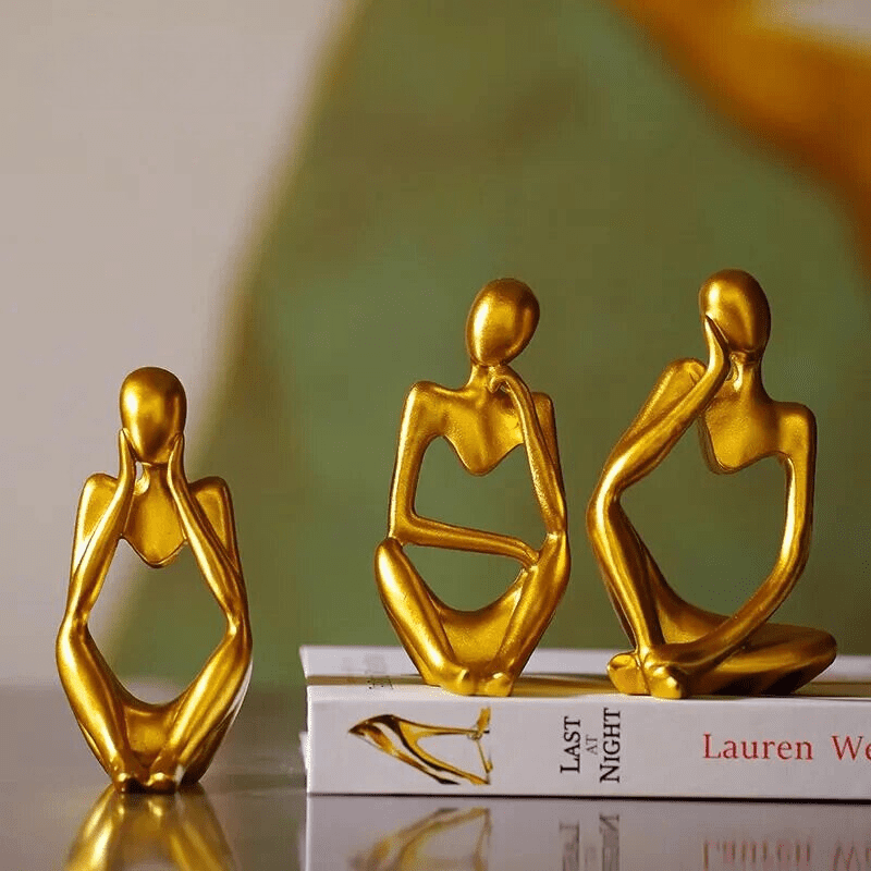 Decoração de Mesa em Resina - Escultura Estátua do Pensador