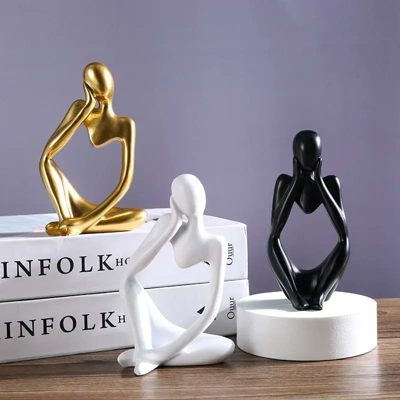 Decoração de Mesa em Resina - Escultura Estátua do Pensador