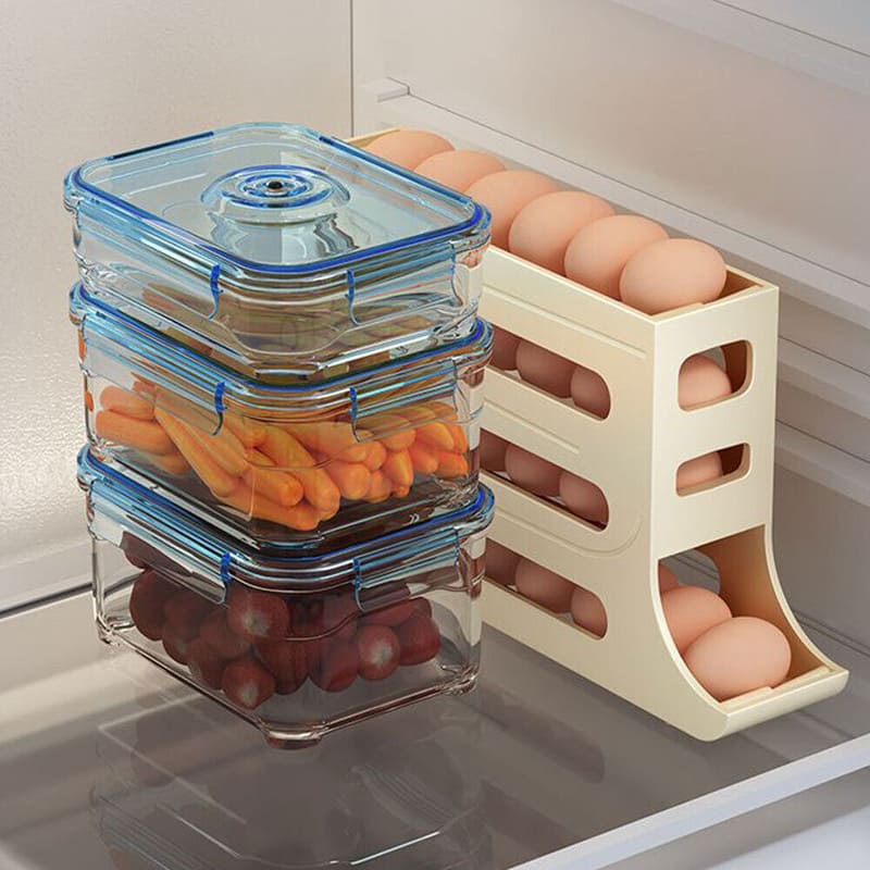 Dispenser Organizador de Geladeira para Ovos - Prático e Funcional