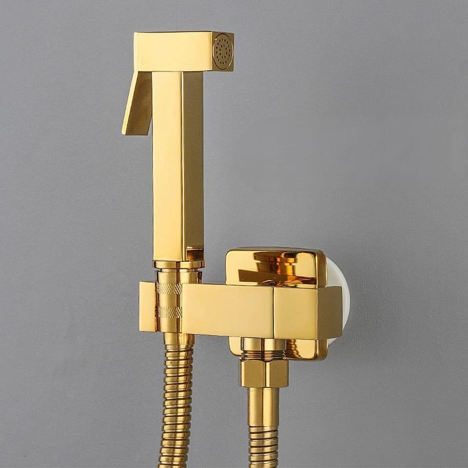 Ducha Higiênica Dourada para Banheiro - Acessório de Banho Elegante e Prático