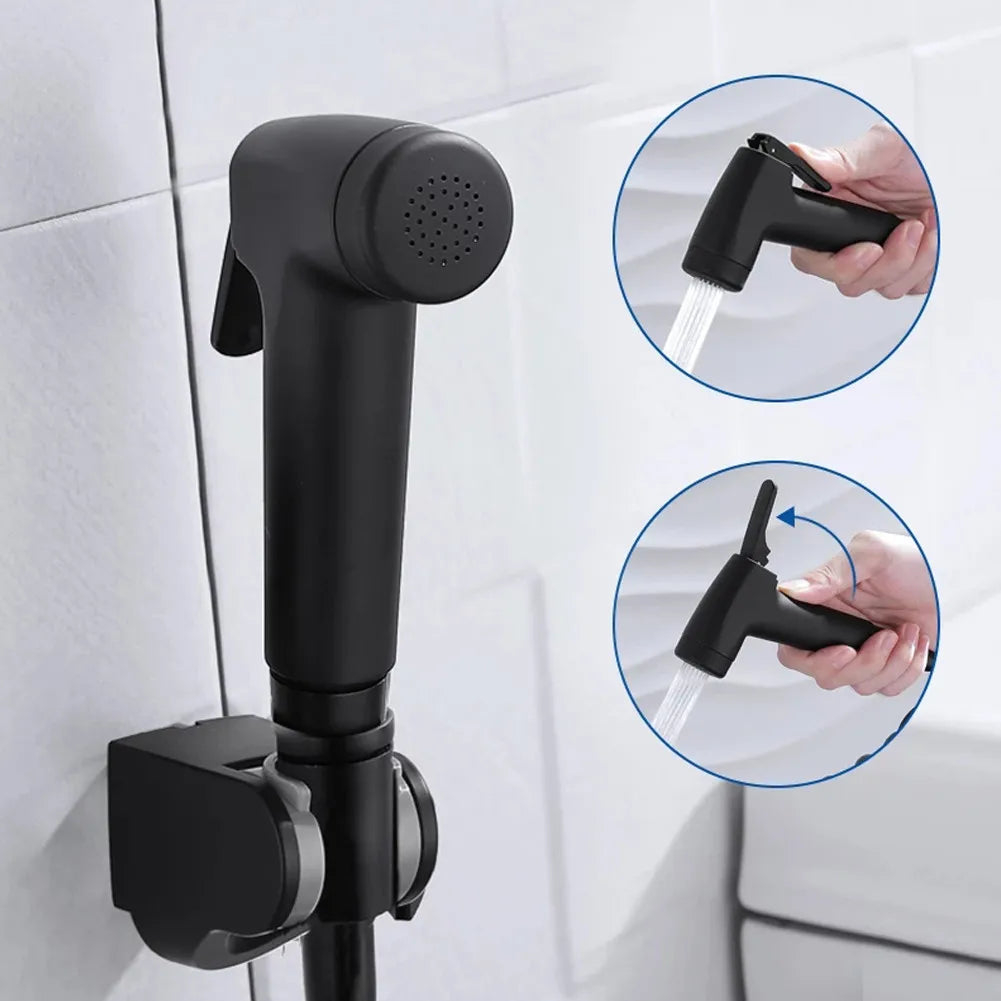 Ducha Higiênica Preta Fosca para Banheiro - Acessório de Banho