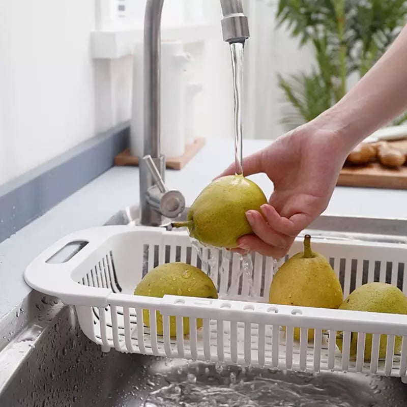 Escorredor de Alimentos Cesto de Drenagem Expandível para Cozinha
