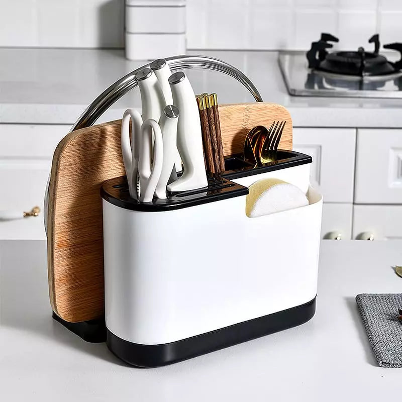 Escorredor de Louça com Porta Talheres e Facas - Ideal para Cozinha