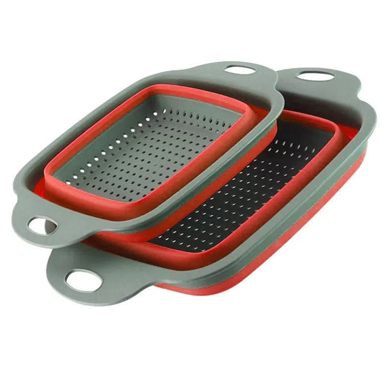Escorredor de Louças em Silicone Dobrável - Conjunto Prático e Compacto