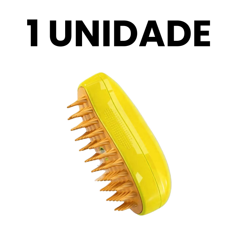 Escova a Vapor Recarregável para Higiene de Gatos - Limpeza Eficiente e Prática