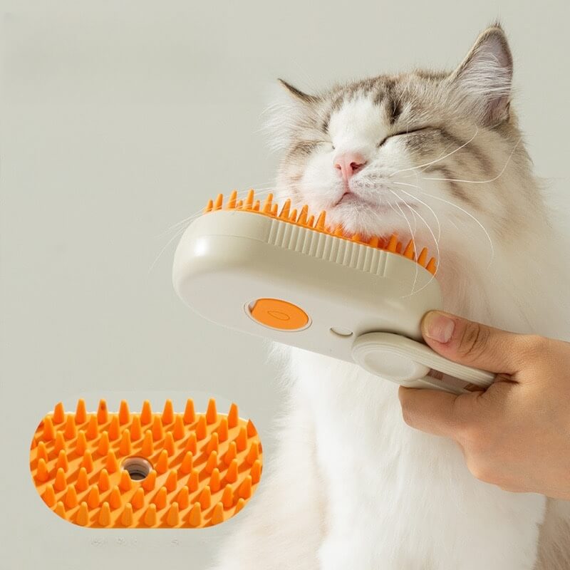 Escova a Vapor para Pets com Spray – Limpeza e Cuidados para Animais de Estimação