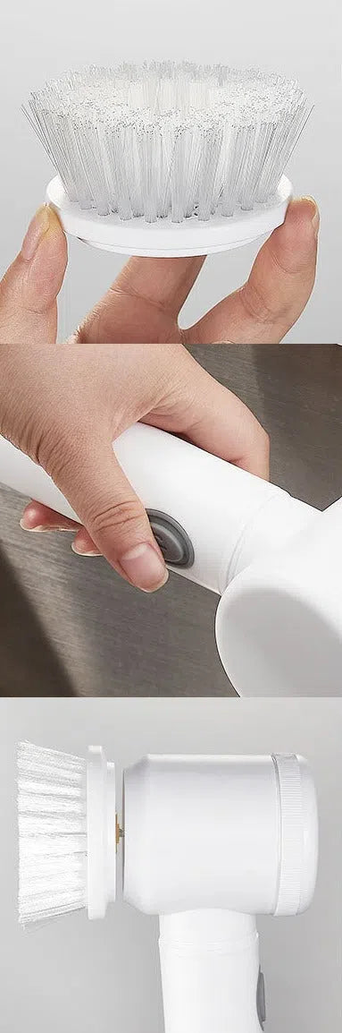 Escova de Limpeza Elétrica Multifuncional 5 em 1 para Casa e Carro