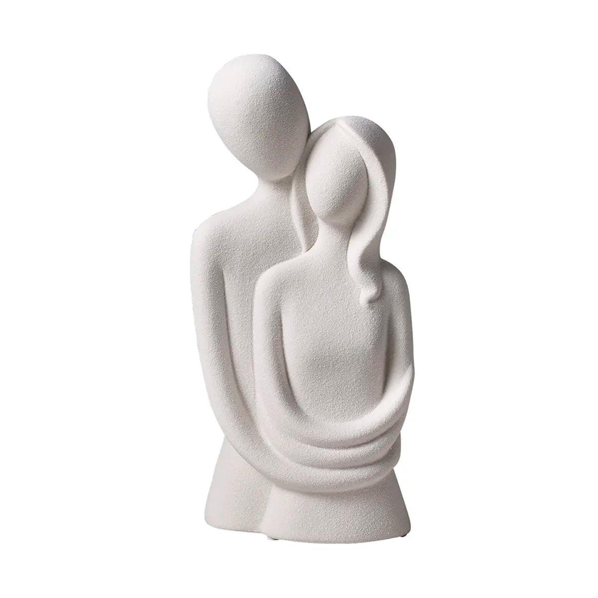 Escultura Decorativa em Resina - Amor Entrelaçado para Decoração de Ambiente